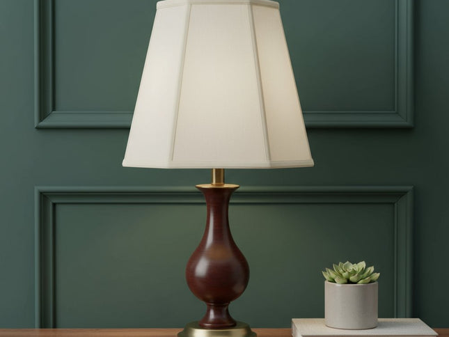 Eggshell Linen Piped Empire Lamp Shade