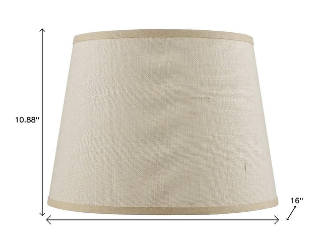Light Brown Burlap Plain Drum Lamp Shade