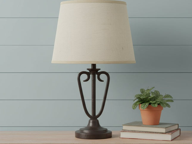 Light Brown Burlap Plain Drum Lamp Shade