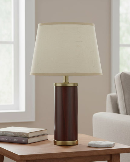 Light Brown Burlap Plain Drum Lamp Shade