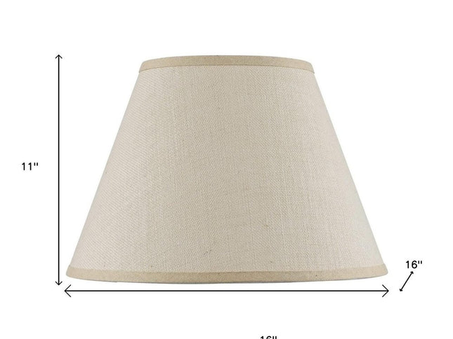 Light Brown Burlap Plain Drum Lamp Shade