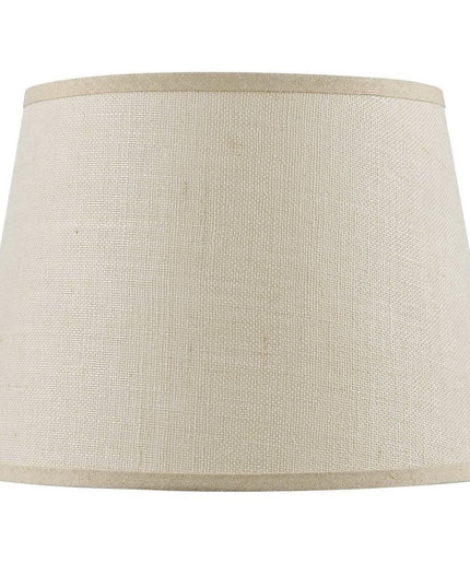 Light Brown Burlap Plain Drum Lamp Shade