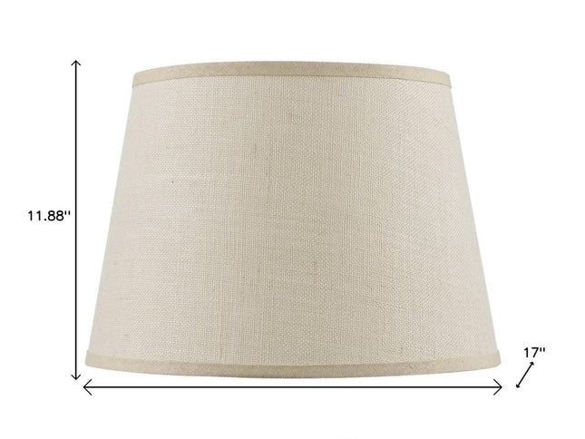 Light Brown Burlap Plain Drum Lamp Shade