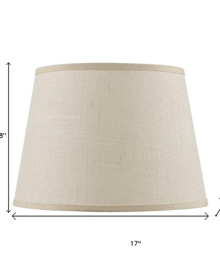 Light Brown Burlap Plain Drum Lamp Shade