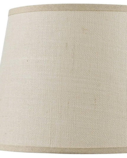 Light Brown Burlap Plain Drum Lamp Shade