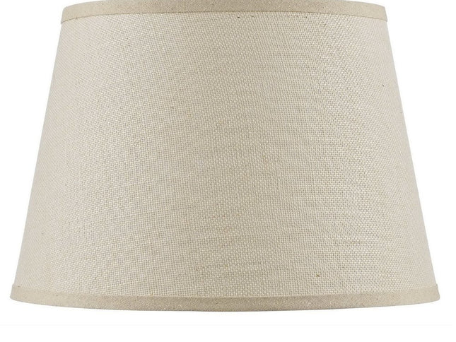 Light Brown Burlap Plain Drum Lamp Shade