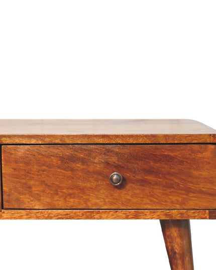 34" Chestnut Solid Wood Coffee Table With Four Drawers