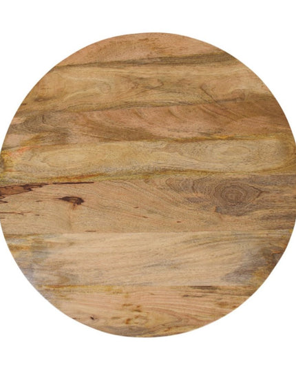 32" Oak Solid Wood Round Coffee Table