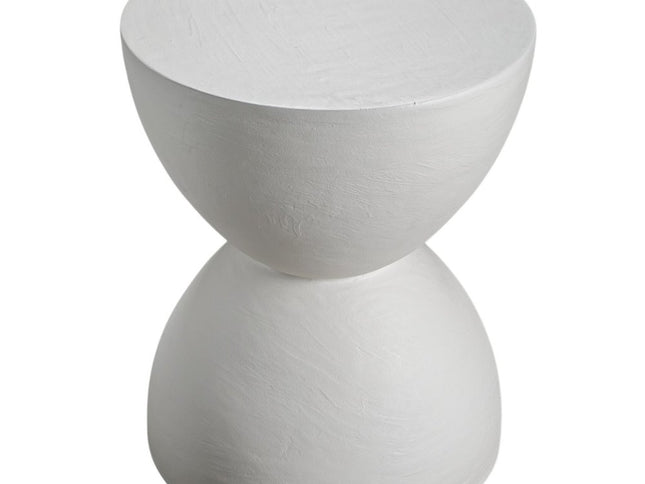 21" White Wood Square End Table