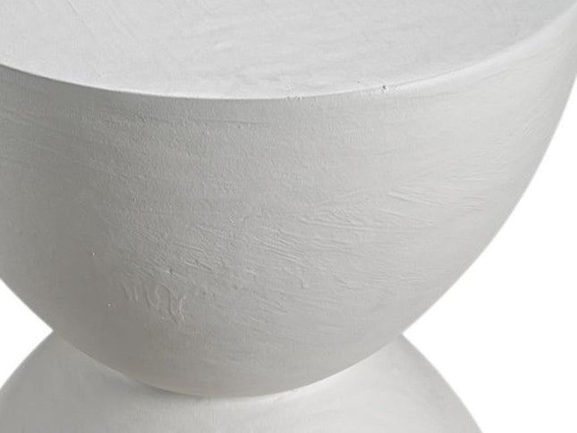 21" White Wood Square End Table