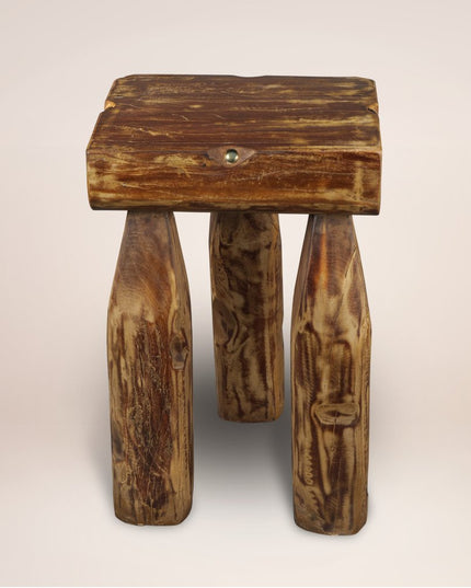 24" Brown Solid Wood Square End Table