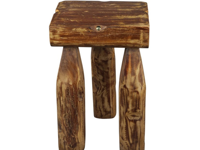 24" Brown Solid Wood Square End Table