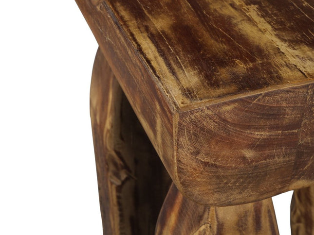 24" Brown Solid Wood Square End Table
