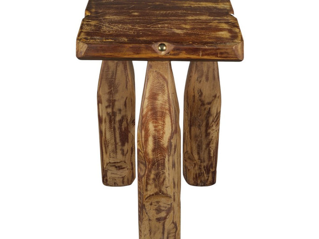 24" Brown Solid Wood Square End Table