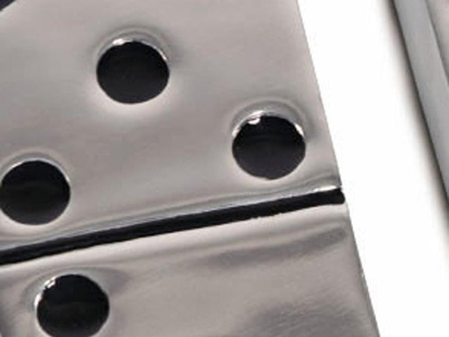 Set of Three Silver And Black Decorative Dominoes