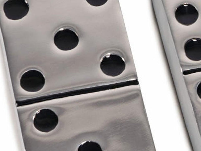 Set of Three Silver And Black Decorative Dominoes