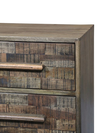 57" Brown Solid Wood Six Drawer Dresser