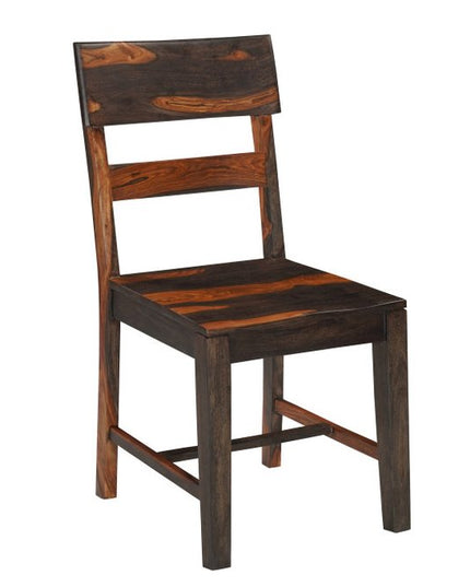 Nine Piece Brown Solid Wood Dining Set with Eight Chairs and One Bench