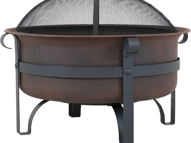 29" Bronze Steel Wood Burning Round Fire pit