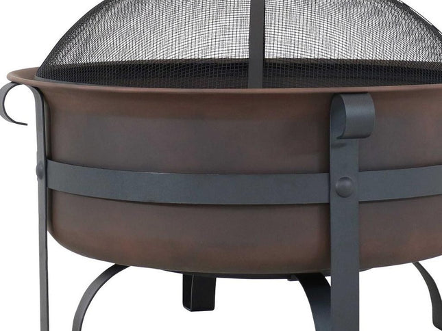 29" Bronze Steel Wood Burning Round Fire pit
