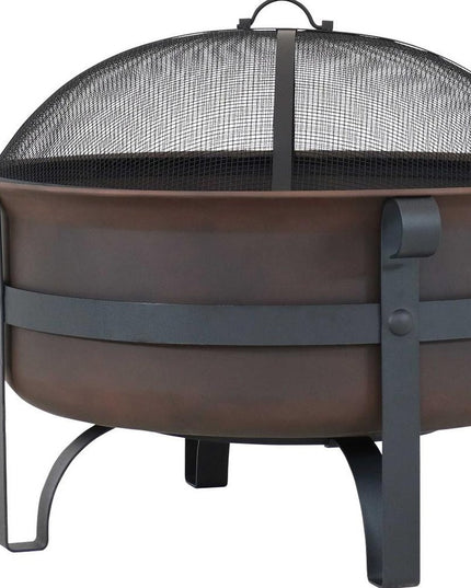 29" Bronze Steel Wood Burning Round Fire pit