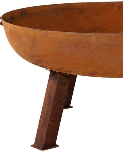 34" Rust Steel Wood Burning Round Fire pit