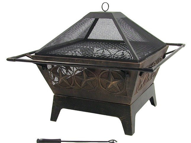 32" Bronze Steel Wood Burning Round Fire pit
