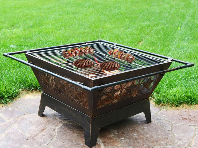 32" Bronze Steel Wood Burning Round Fire pit