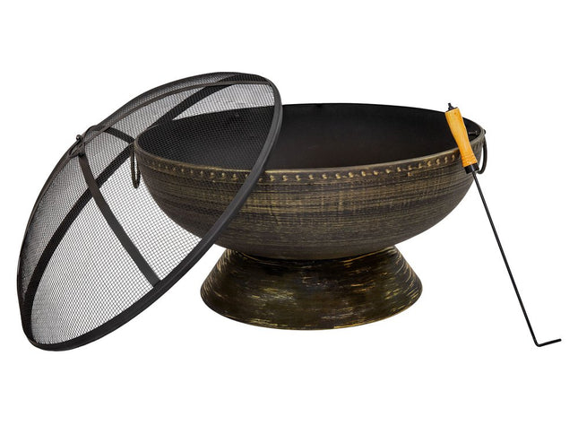 30" Bronze Steel Wood Burning Round Fire pit