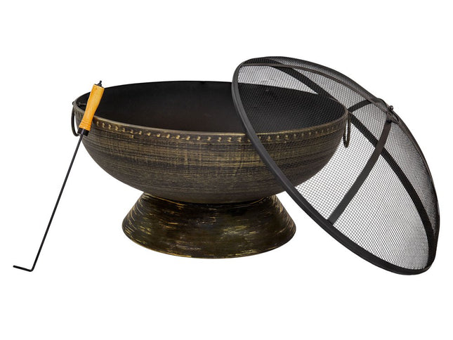 30" Bronze Steel Wood Burning Round Fire pit