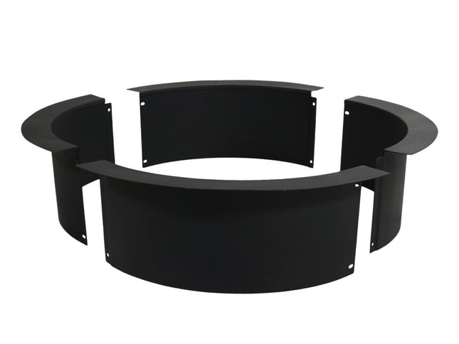 42" Black Steel Wood Burning Round Fire ring
