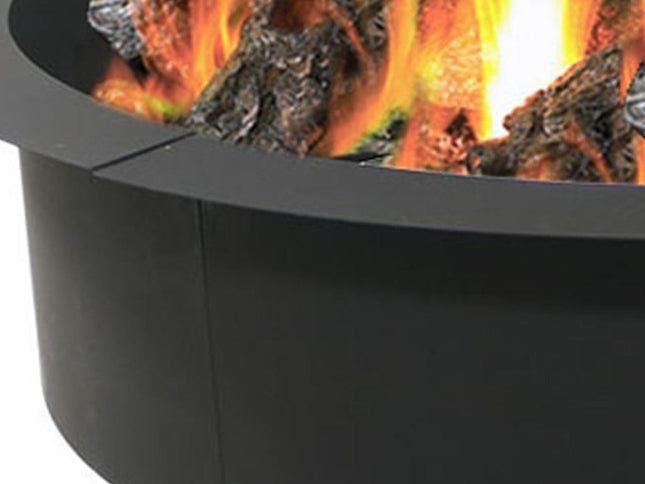 42" Black Steel Wood Burning Round Fire ring