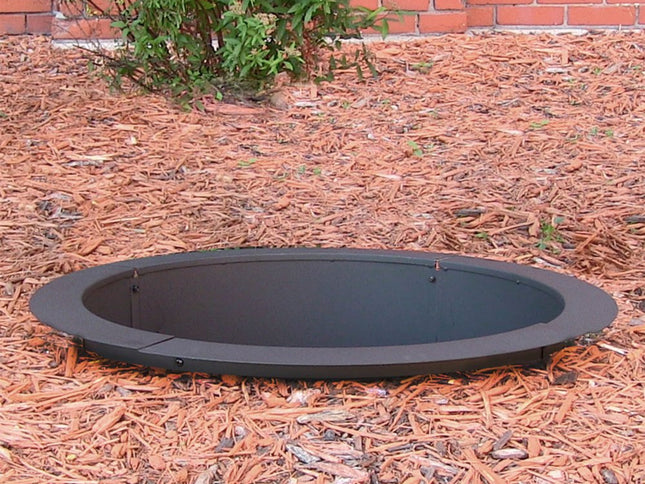 45" Black Steel Wood Burning Round Fire ring