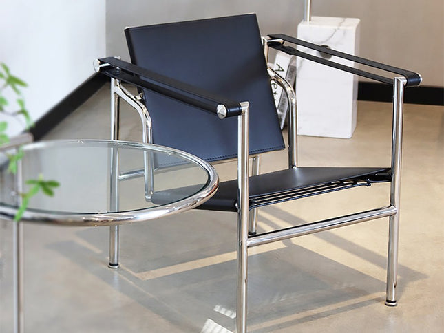 24" Silver Stainless Steel Arm Chair