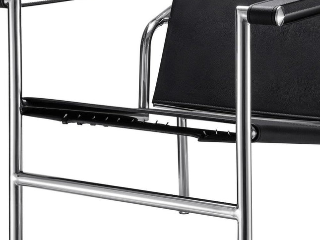 24" Silver Stainless Steel Arm Chair