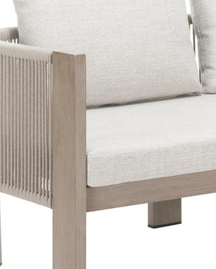 59" Beige Polypropylene Sofa