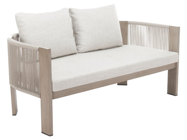 59" Beige Polypropylene Sofa