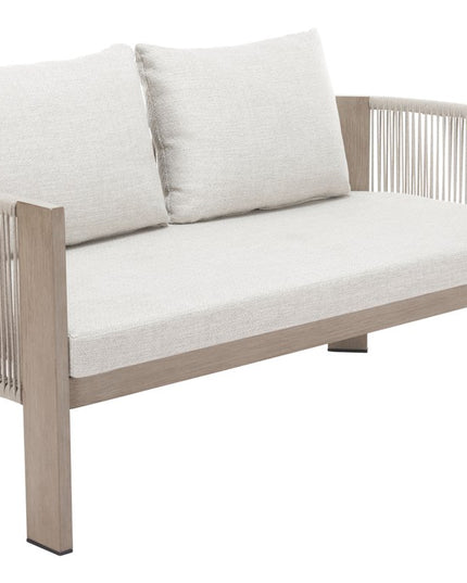 59" Beige Polypropylene Sofa