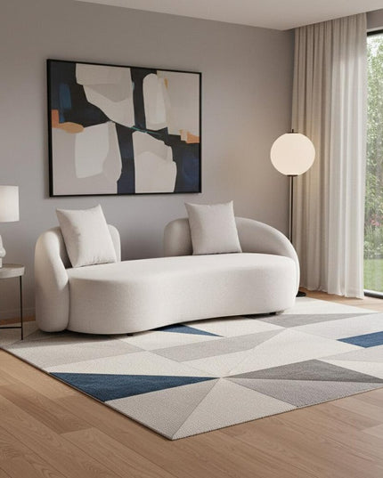 91" Beige Polypropylene Sofa