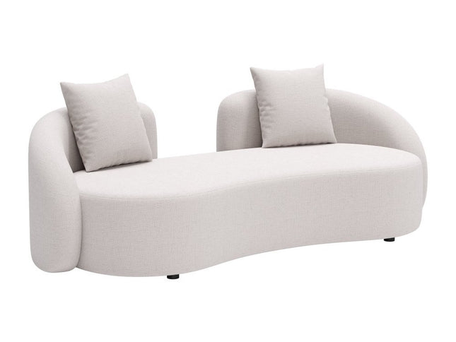 91" Beige Polypropylene Sofa