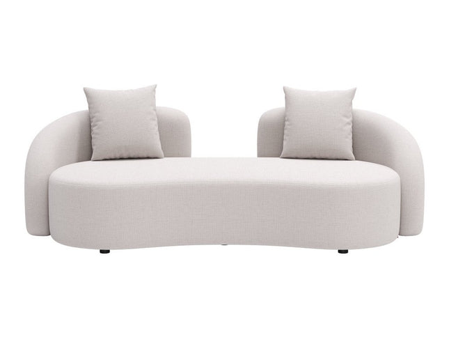 91" Beige Polypropylene Sofa