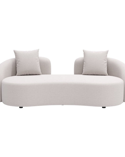 91" Beige Polypropylene Sofa