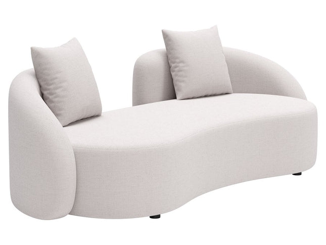 91" Beige Polypropylene Sofa