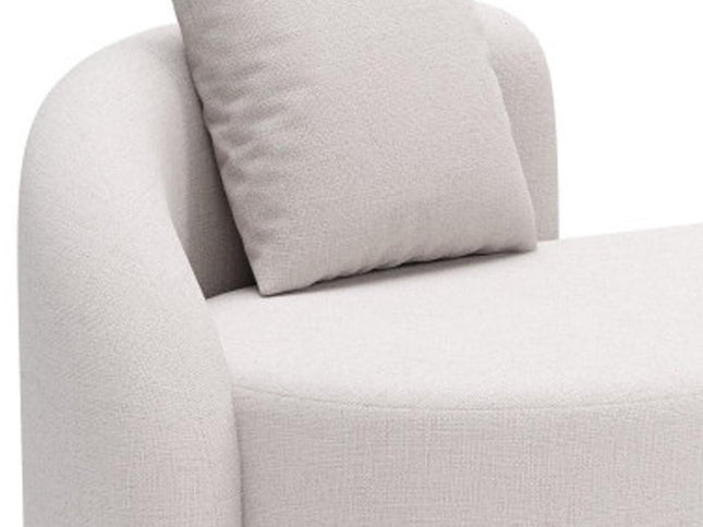 91" Beige Polypropylene Sofa