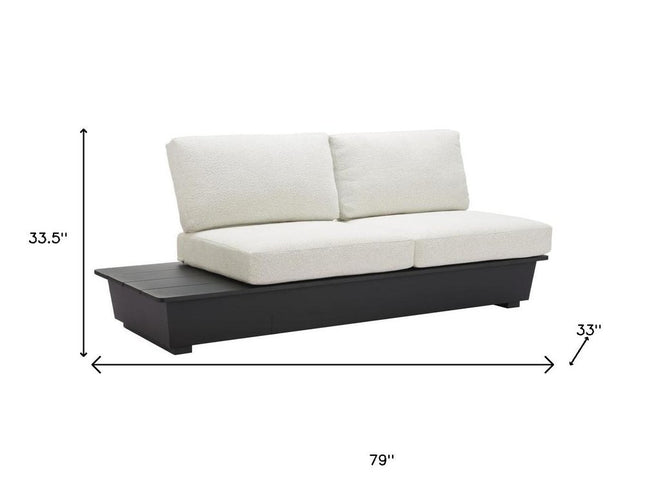 79" Beige Polypropylene Sofa