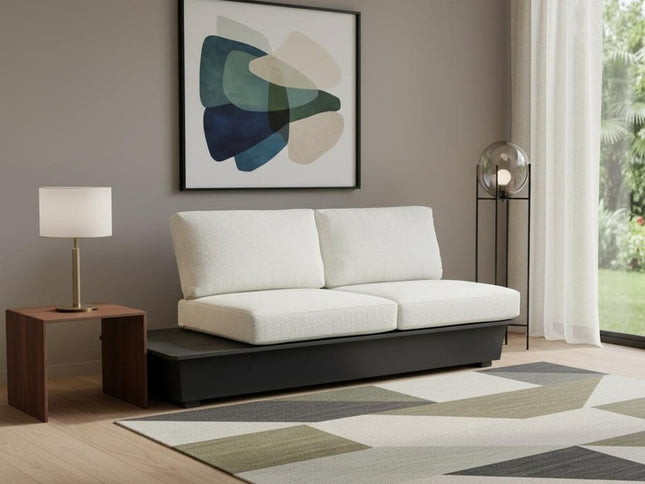 79" Beige Polypropylene Sofa