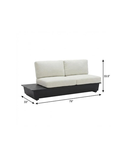 79" Beige Polypropylene Sofa