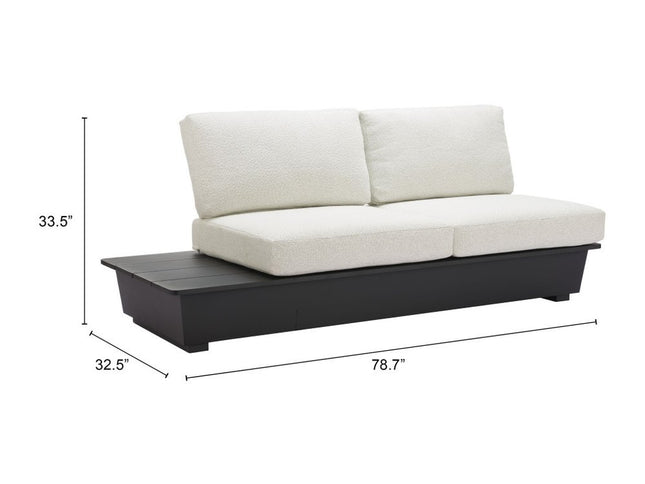 79" Beige Polypropylene Sofa