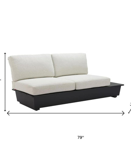 79" Beige Polypropylene Sofa