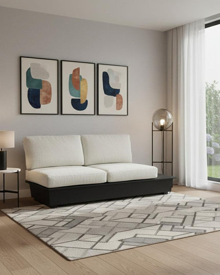 79" Beige Polypropylene Sofa